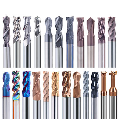 Produsen Solid Hard Alloy 4Flute Spiral Groove Flat Bottom Engraving End Milling Cutter Metal Cutting Cnc Metal Working Bit