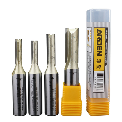قیمت خوب فروش داغ بیت روتر CNC آردن کاربید لبه دوگانه شیار مستقیم فرز انتهایی حکاکی تخته خرده چوب روکش تخته سه لا فرز آنلاین