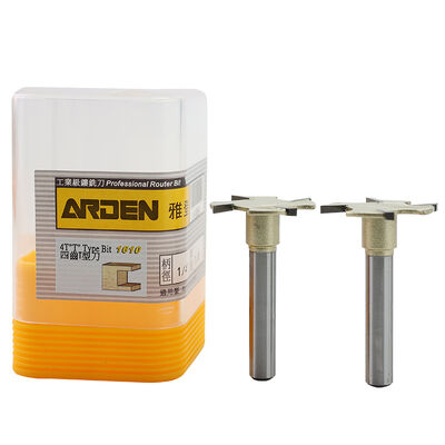 Goede prijs ARDEN 1610 Houtbewerking Router Bit Shank 1/2 1/4 Ying Alloy Drill Bit voor het snijden Hout T-type Slotting Cutter online