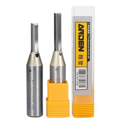 Good price 1/4 12.7mm TCT 2 Flutes Straight Bits Wood Milling Cutter  for MDF Plywood Chipboard Ying Wood Cutting Arden Cnc Router Bit online
