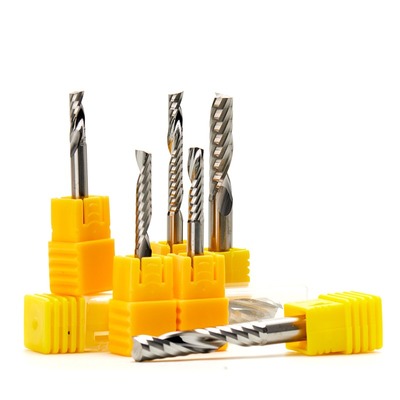 Giá tốt Bán hàng trực tiếp từ nhà máy YingBa, Cối phay xoắn ốc một lưỡi cắt cacbua chất lượng cao 3.175mm-6mm CNC cho cắt gỗ, PVC, Acrylic, nhôm trực tuyến