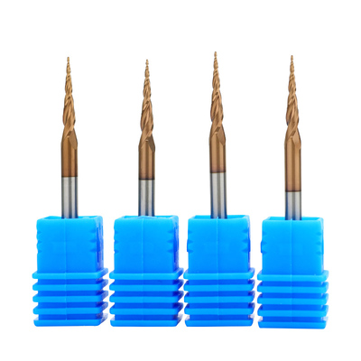 Prezzo buono Alta Qualità Basso Prezzo 3mm 1/8 Inch Carbide End Mill Cnc Tapper Quadratura Freza Bits Cnc Router Bits di taglio conico in linea