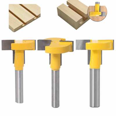Giá tốt Dao phay rãnh T 1/2'' và 1/4'' Cán 6mm 8mm Mũi Router Rãnh T Cạnh Thẳng cho Dụng Cụ Mộc trực tuyến