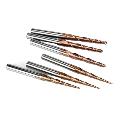 ราคาดี คุณภาพดี CNC Wood Router บิต คาร์ไบด์ 2 ฟลอยท์ Taper Ball จมูก Milling Cutter ปลาย Mill สําหรับการแกะไม้ ออนไลน์