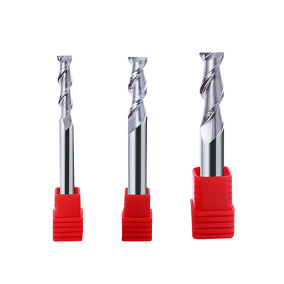 Un buen precio. HRC 55 de alta calidad de carburo sólido de 2 flautas de fondo plano de la fábrica de venta para el procesamiento de aluminio CNC corte de fresado OEM ODM en línea