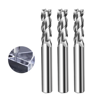 Goede prijs CNC Carbide Endmill HRC65 3 Flute Aluminium Freesmachine AanpasBae OEM Aluminium Snijgereedschap Speculaire Highlight voor online
