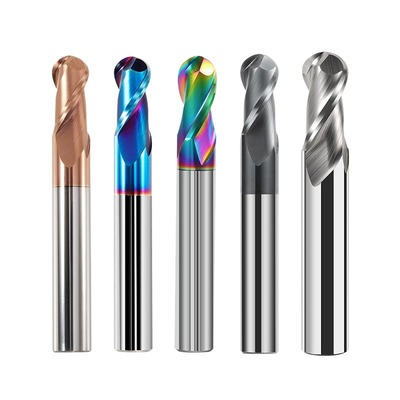 Prezzo buono Fresa a sfera in metallo duro HRC55 all'ingrosso a 2 scanalature R0.5 R1.5 R2 Fresa a sfera con raggio di taglio per acciaio comune in linea