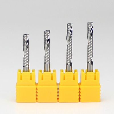 Goede prijs Goedkope prijs 3.175/4/6/8 Carbide single edge freesmachine voor hout Acryl MDF snijden één tand spiraal eind molen online