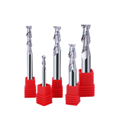 Prezzo buono Alta qualità HRC 55 2 flauti Flat Bottom Metal End Mills Hard CNC Processing Aluminum Fressing Cutter Bit ODM OEM Diretto in linea
