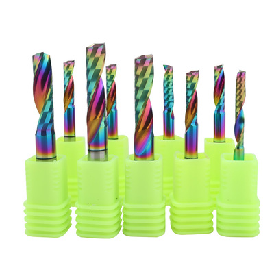 Bom preço 3.175mm Solid Carbide Single O Flute Downcut Spiral Endmill 1F Milling Cutter para MDF Acrílico Alumínio Wooddown-Cut Router Bits on-line