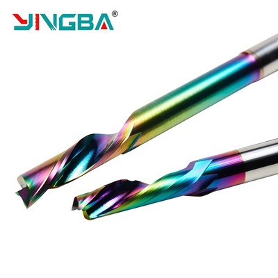 Bom preço Yingba Fabricação Produção Tungsténio Aço Roteador de lâmina única Bit Cnc para liga de alumínio Portas e janelas Cortador de fresagem on-line