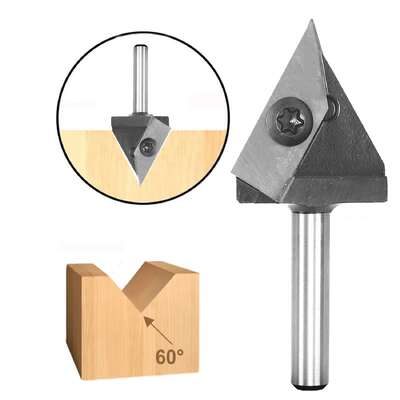 Goede prijs Aanpasbare 60 graden graveerfrees CNC V-type routerbit met vervangbare Yingmetalen wisselplaten Houtsnijgereedschap Afgedankte messen online