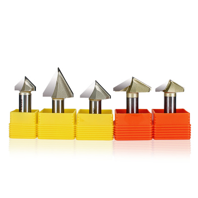قیمت خوب فرز انتهایی کاربید 2 شیاره CNC برای حکاکی چوب، مته های V شیار سه بعدی، ابزار برش چوب با روکش قلع و آلتین، پشتیبانی از OEM آنلاین