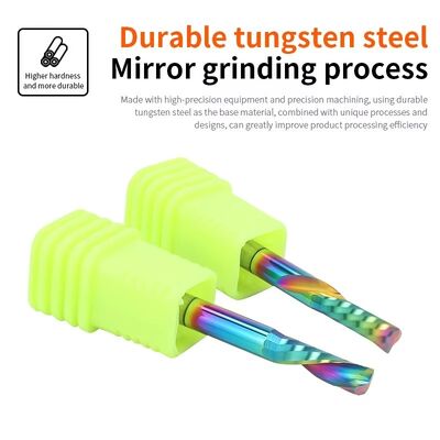 Un bon prix. HardBar Carbure solide de haute qualité Single Flute Down Cut Spirale Router Bit pour les surfaces sans taches et l'évacuation efficace des copeaux dans le plastique acrylique PVC en ligne