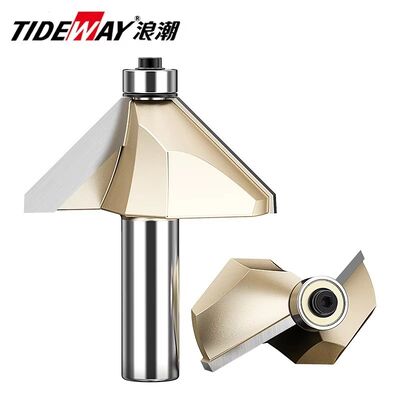 Quality Tideway Router Bit Set with HRC55 Cutting Yingness Black Oxide Finish and Titanium Nitride Coating for Wood Drilling factory